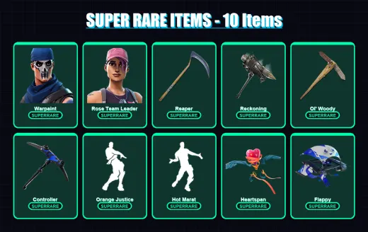 [PC/XBOX/PSN] | Warpaint | Rose Team Leader | Rox | Vendetta | The Prisoner | 103 skin | 99 pickaxe | 116 emote | 94 glider | Lv1125