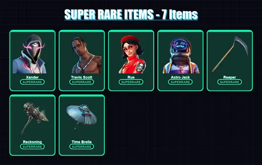 [PC/PSN] | Xander | Travis Scott | Rue | Astro Jack | Raptor | 261 skin | 253 pickaxe | 312 emote | 168 glider | Lv3636