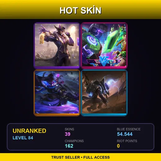 VN | Victorious Twisted Fate | Spirit Blossom Darius | High Noon Twitch | Arcade Riven | 39 Skin | 162 Champ | Lv84