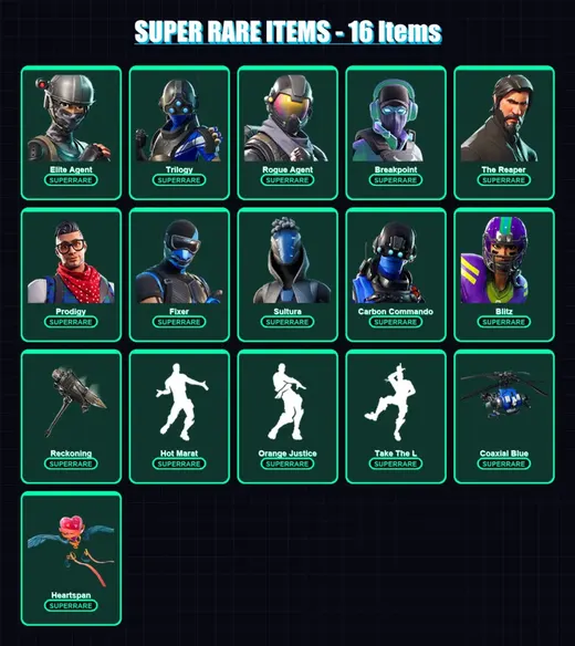 [PC/XBOX/PSN] | Elite Agent | Trilogy | Rogue Agent | Breakpoint | The Reaper | 93 skin | 63 pickaxe | 91 emote | 61 glider | Lv824 — Game account