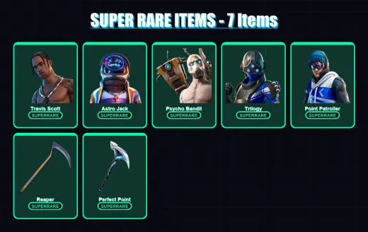[PC/XBOX] | Travis Scott | Astro Jack | Psycho Bandit | Trilogy | Point Patroller | 144 skin | 173 pickaxe | 122 emote | 112 glider | Lv2139