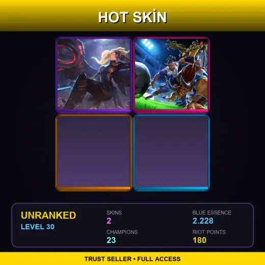 EUW | Riot Kayle | Striker Lucian | 2 Skin | 23 Champ | Lv30
