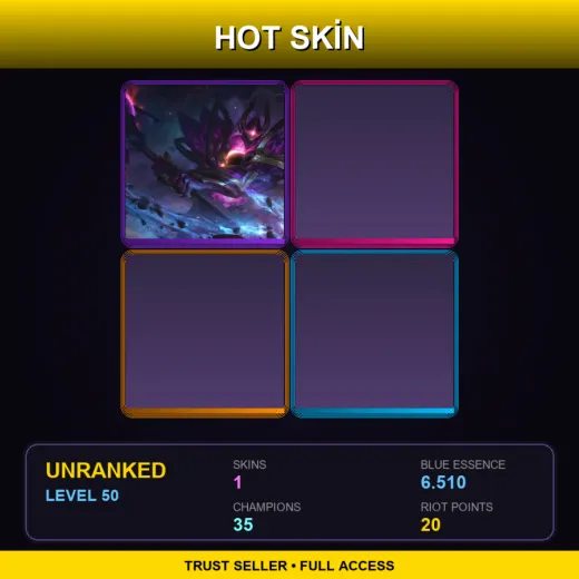 LAN | Dark Star Mordekaiser | 1 Skin | 35 Champ | Lv50