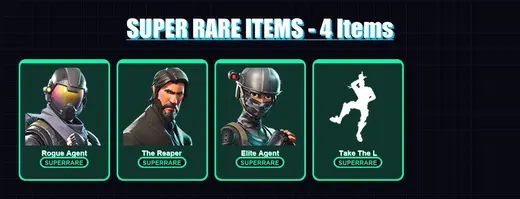[PC/XBOX/PSN] | Rogue Agent | The Reaper | Elite Agent | Carbide | Dark Voyager | 10 skin | 8 pickaxe | 11 emote | 11 glider | Lv220