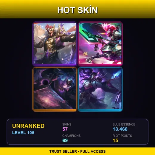 EUNE | Victorious Draven | Spirit Blossom Thresh | Blood Moon Master Yi | Dark Star Shaco | 57 Skin | 69 Champ | Lv105
