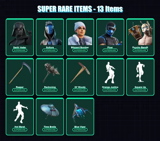 [PS4/PS5/XBOX/PC] | Darth Vader | Sultura | Blizzard Bomber | Fixer | Psycho Bandit | 138 skin | 143 pickaxe | 184 emote | 135 glider | Lv1987