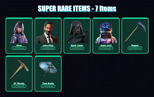[PC/PSN] | Glow | John Wick | Darth Vader | Astro Jack | Raz | 264 skin | 296 pickaxe | 196 emote | 242 glider | Lv3478