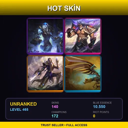 ME | Victorious Tryndamere | Victorious Lucian | Hextech Anivia | Victorious Aatrox | 140 Skin | 172 Champ | Lv465
