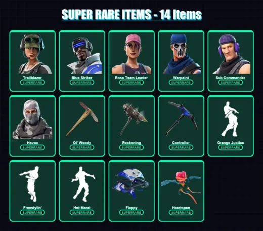 [PC/XBOX/PSN] | Trailblazer | Blue Striker | Rose Team Leader | Warpaint | Sub Commander | 71 skin | 74 pickaxe | 64 emote | 75 glider | Lv1015