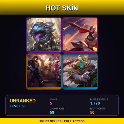 VN | Victorious Kog'Maw | Super Galaxy Rumble | Wild Card Shaco | Angler Jax | 5 Skin | 59 Champ | Lv58