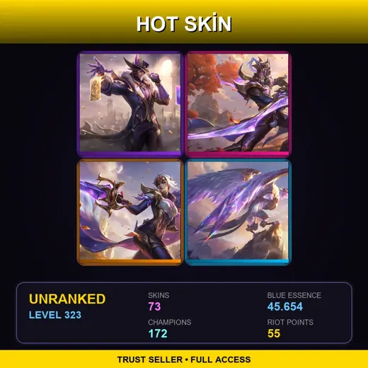 LAS | Victorious Twisted Fate | Victorious Master Yi | Victorious Fiora | Victorious Anivia | 73 Skin | 172 Champ | Lv323