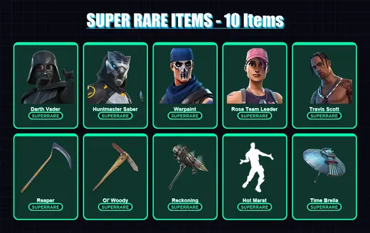 [PC/XBOX/PSN] | Darth Vader | Huntmaster Saber | Warpaint | Rose Team Leader | Travis Scott | 303 skin | 259 pickaxe | 262 emote | 181 glider | Lv22
