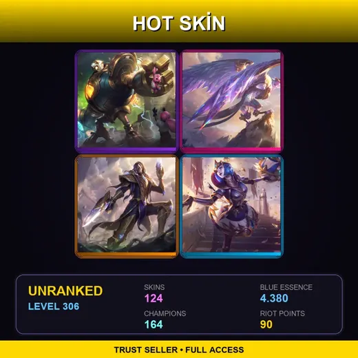 EUNE | Victorious Blitzcrank | Victorious Anivia | Victorious Lucian | Victorious Orianna | 124 Skin | 164 Champ | Lv306