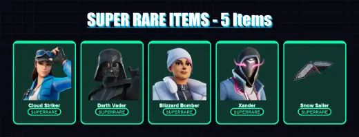 [PS4/PS5/PC] | Cloud Striker | Darth Vader | Blizzard Bomber | Xander | The Foundation | 135 skin | 194 pickaxe | 124 emote | 145 glider | Lv2722