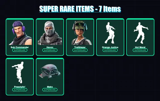 [PC/XBOX/PSN] | Sub Commander | Havoc | Trailblazer | Blackheart | Hybrid | 14 skin | 16 pickaxe | 22 emote | 23 glider | Lv443