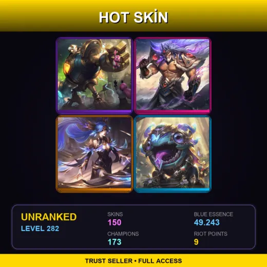 VN | Victorious Blitzcrank | Victorious Tryndamere | Victorious Sona | Victorious Kog'Maw | 150 Skin | 173 Champ | Lv282
