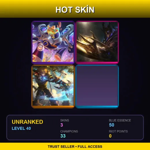 LAS | Space Groove Rumble | Galaxy Slayer Zed | Nottingham Ezreal | 3 Skin | 33 Champ | Lv40