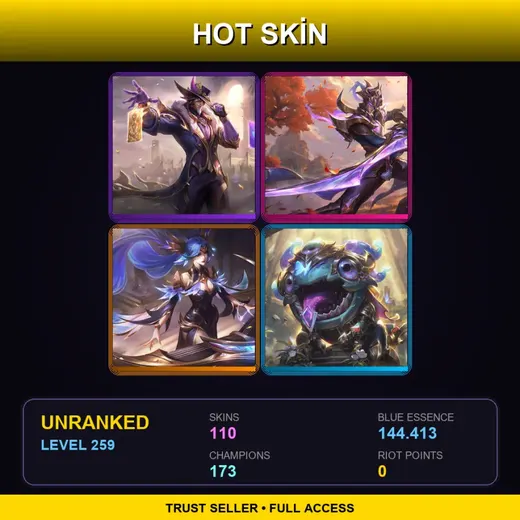 VN | Victorious Twisted Fate | Victorious Master Yi | Victorious Sona | Victorious Kog'Maw | 110 Skin | 173 Champ | Lv259