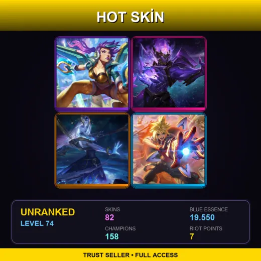 SG | Arcade Kai'Sa | Dark Star Jarvan IV | Cosmic Lux | Battle Academia Ezreal | 82 Skin | 158 Champ | Lv74