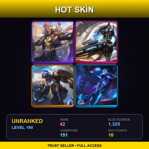 LAS | Victorious Draven | PROJECT: Ashe | Pulsefire Caitlyn | Pulsefire Pantheon | 42 Skin | 151 Champ | Lv190