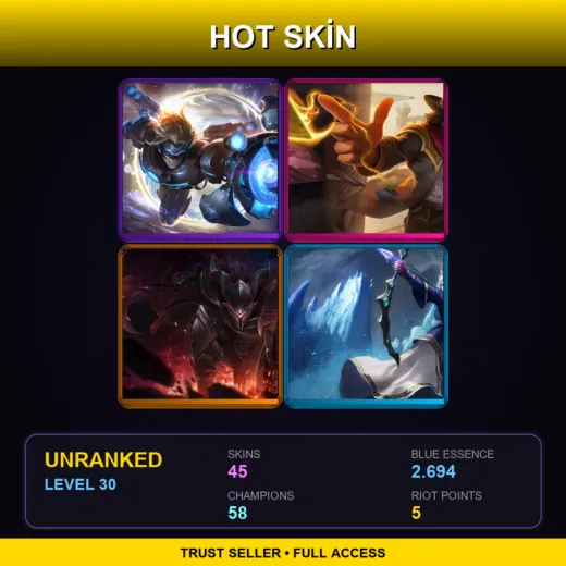 EUNE | Pulsefire Ezreal | High Noon Twisted Fate | Dragonslayer Pantheon | Queen Ashe | 45 Skin | 58 Champ | Lv30