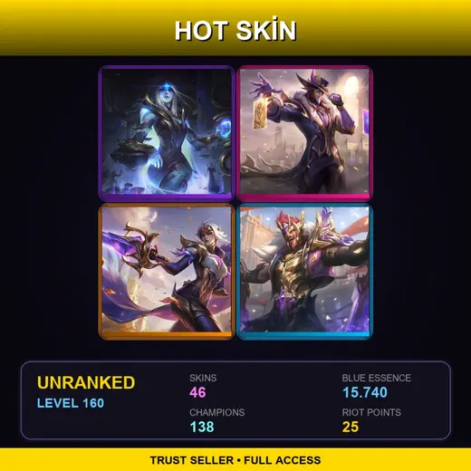 LAS | Victorious Twisted Fate | Victorious Fiora | Victorious Draven | Victorious Braum | 46 Skin | 138 Champ | Lv160