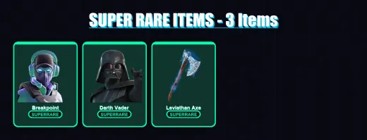 [PC/PSN] | Breakpoint | Darth Vader | Torin | Kymera | Raz | 78 skin | 104 pickaxe | 76 emote | 92 glider | Lv1370