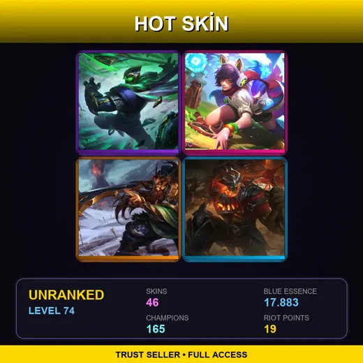 VN | Conqueror Jax | High Noon Mordekaiser | Battle Academia Jayce | Elderwood Veigar | 46 Skin | 165 Champ | Lv74
