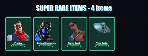 [PC/XBOX] | Prodigy | Carbon Commando | Travis Scott | The Ageless | Ultima Knight | 113 skin | 143 pickaxe | 110 emote | 126 glider | Lv2281