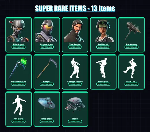 [PC/XBOX/PSN] | Elite Agent | Rogue Agent | The Reaper | Trailblazer | The Prisoner | 107 skin | 183 pickaxe | 151 emote | 149 glider | Lv3034
