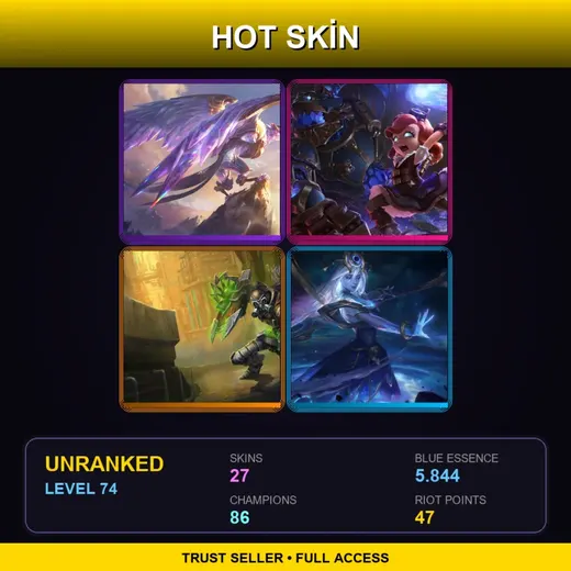 EUW | Victorious Anivia | Hextech Annie | Hextech Singed | Blood Moon Twisted Fate | 27 Skin | 86 Champ | Lv74 — Hextech Annie