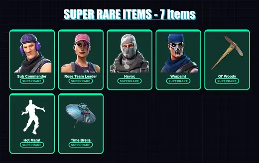 [PC/XBOX/PSN] | Sub Commander | Rose Team Leader | Havoc | Warpaint | Rox | 78 skin | 125 pickaxe | 84 emote | 104 glider | Lv1436