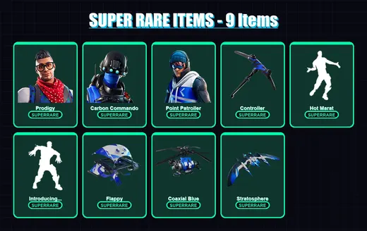 [PS4/PS5/XBOX/PC] | Prodigy | Carbon Commando | Point Patroller | Snap | Adira | 7 skin | 17 pickaxe | 27 emote | 30 glider | Lv480