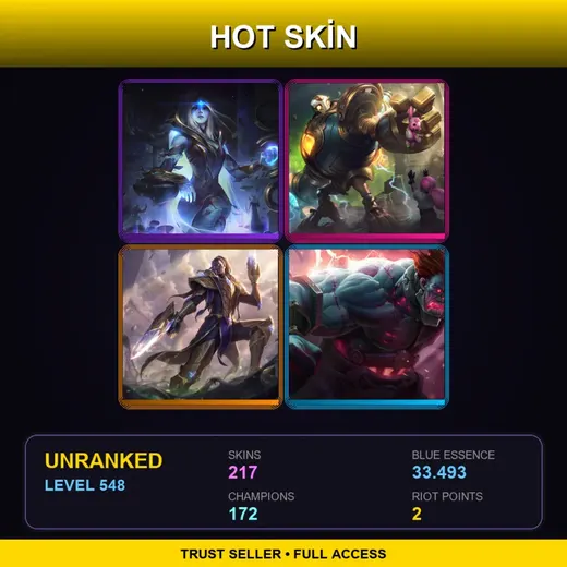 SG | Victorious Blitzcrank | Victorious Lucian | Hextech Sion | Hextech Swain | 217 Skin | 172 Champ | Lv548