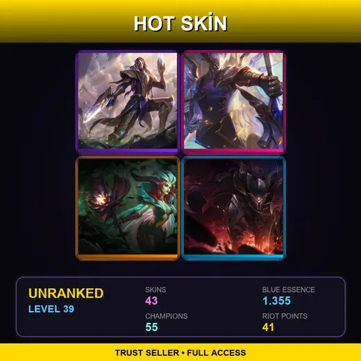 EUW | Victorious Lucian | Victorious Aatrox | Elderwood LeBlanc | Dragonslayer Pantheon | 43 Skin | 55 Champ | Lv39