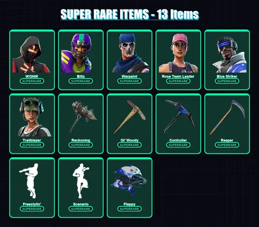 [PC/XBOX/PSN] | IKONIK | Blitz | Warpaint | Rose Team Leader | Blue Striker | 77 skin | 45 pickaxe | 48 emote | 45 glider | Lv488