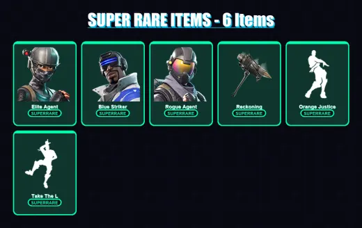 [SWITCH/XBOX/PC] | Elite Agent | Blue Striker | Rogue Agent | Singularity | Lynx | 54 skin | 35 pickaxe | 37 emote | 33 glider | Lv364