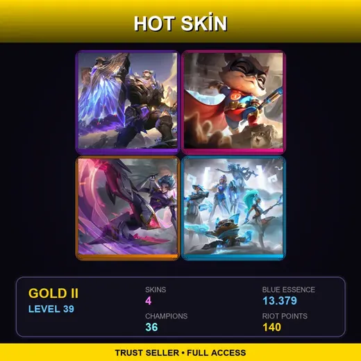 EUNE | Victorious Braum | Super Teemo | Strike Commander Camille | DWG Nidalee | 4 Skin | 36 Champ | Gold II | Lv39 — Victorious Braum