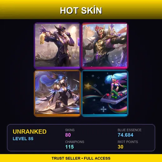 TR | Victorious Twisted Fate | Victorious Draven | Victorious Sona | Spirit Blossom Syndra | 80 Skin | 115 Champ | Lv85