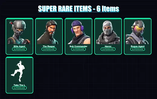 [PC/XBOX/PSN] | Elite Agent | The Reaper | Sub Commander | Havoc | Rogue Agent | 10 skin | 5 pickaxe | 8 emote | 9 glider | Lv105 — Game account
