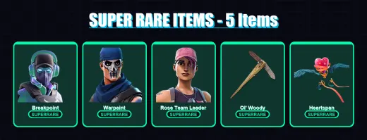 [PC/XBOX/PSN] | Breakpoint | Warpaint | Rose Team Leader | Catalyst | Blackheart | 40 skin | 38 pickaxe | 48 emote | 37 glider | Lv359