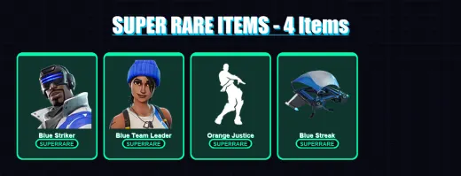 [PS4/PS5/XBOX/PC] | Blue Striker | Blue Team Leader | Carbide | Drift | Huntress | 8 skin | 5 pickaxe | 10 emote | 9 glider | Lv142