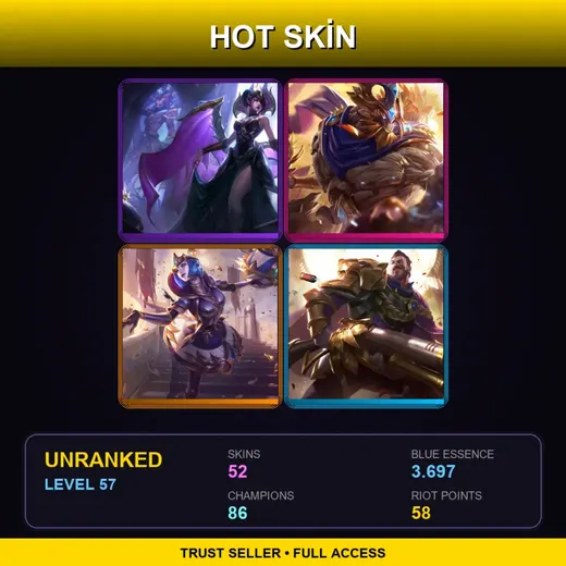 TR | Victorious Morgana | Victorious Maokai | Victorious Orianna | Victorious Graves | 52 Skin | 86 Champ | Lv57