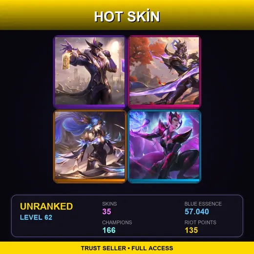 VN | Victorious Twisted Fate | Victorious Master Yi | Victorious Sona | Challenger Ahri | 35 Skin | 166 Champ | Lv62