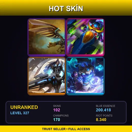 LAS | Hextech Anivia | Spirit Blossom Springs Ahri | Spirit Blossom Nidalee | Cosmic Paladins Nunu & Willump | 102 Skin | 170 Champ | Lv327