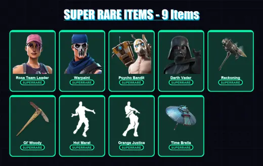 [PC/PSN] | Rose Team Leader | Warpaint | Psycho Bandit | Darth Vader | Spectra Knight | 244 skin | 314 pickaxe | 244 emote | 267 glider | Lv3040