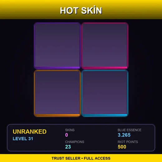 EUW | Lv31 | Unranked | 0 Skin | 23 Champ — LoL account
