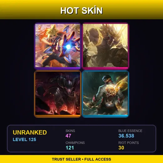LAS | Battle Academia Ezreal | Lunar Guardian Warwick | Dragonslayer Pantheon | Dragon Fist Lee Sin | 47 Skin | 121 Champ | Lv125