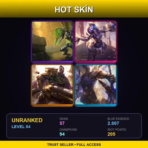 EUNE | Hextech Singed | Victorious Orianna | Victorious Graves | Victorious Aatrox | 57 Skin | 94 Champ | Lv84 — LoL account