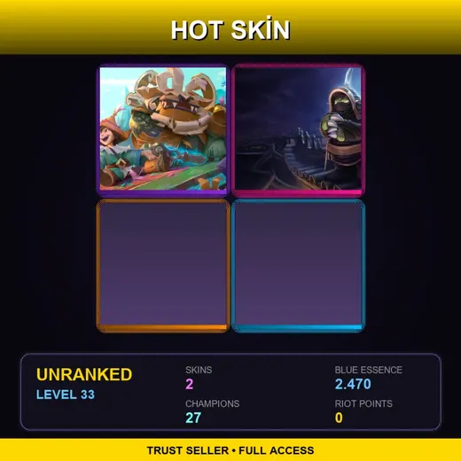 NA | Papercraft Nunu & Willump | Ninja Rammus | 2 Skin | 27 Champ | Lv33